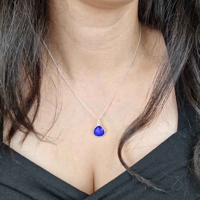 Sapphire September Birthstone Necklace Sapphire September Birthstone Necklace