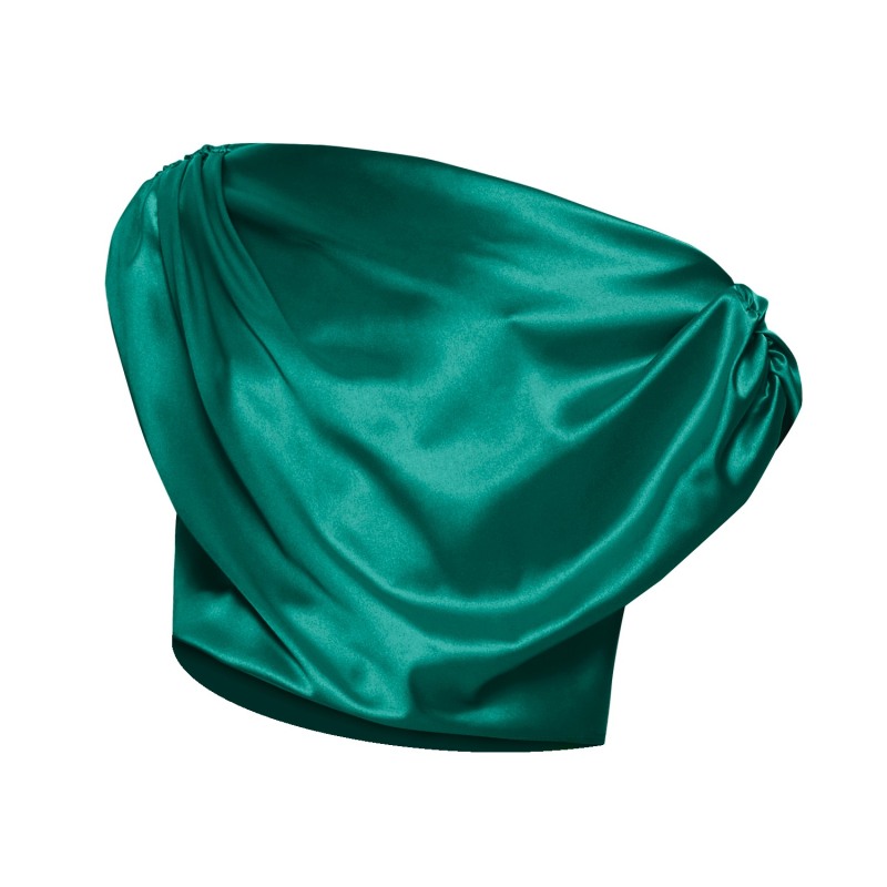 Open satin blouse cheap