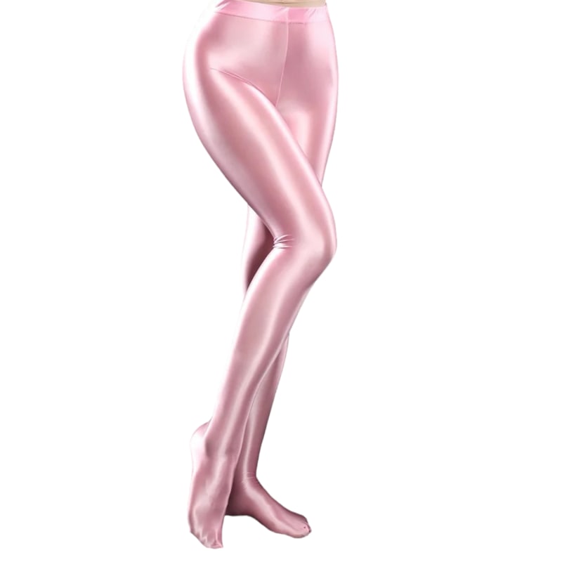 Satin Finish Tights Pink, High Heel Jungle by Kathryn Eisman