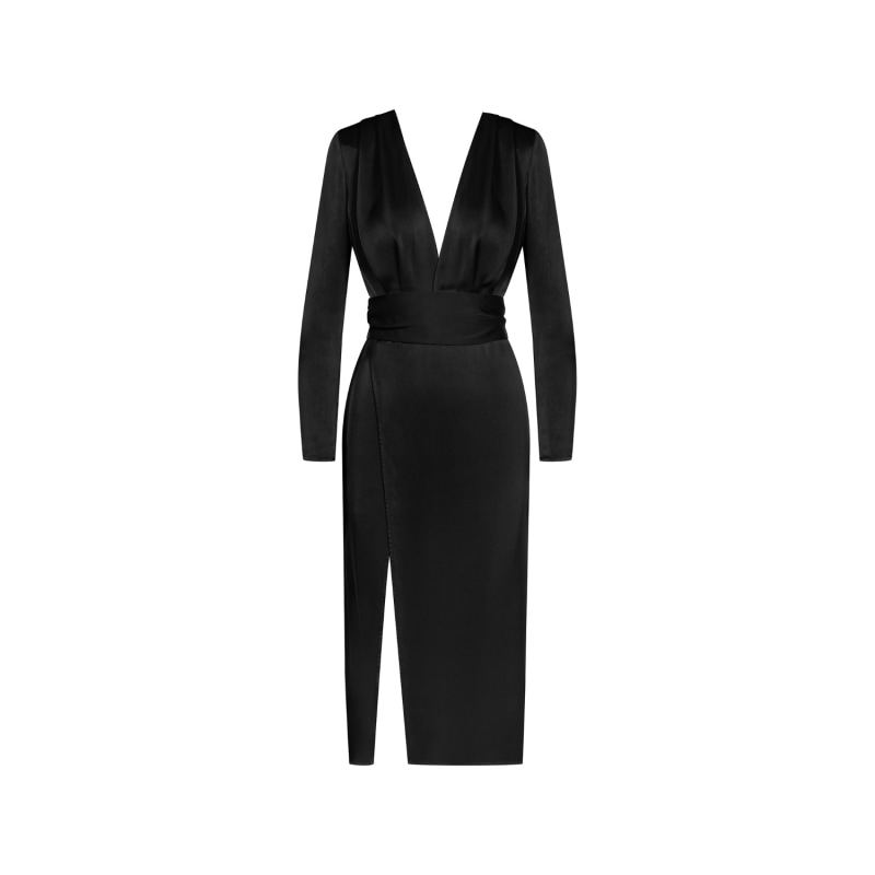 Structured wrap dress on sale