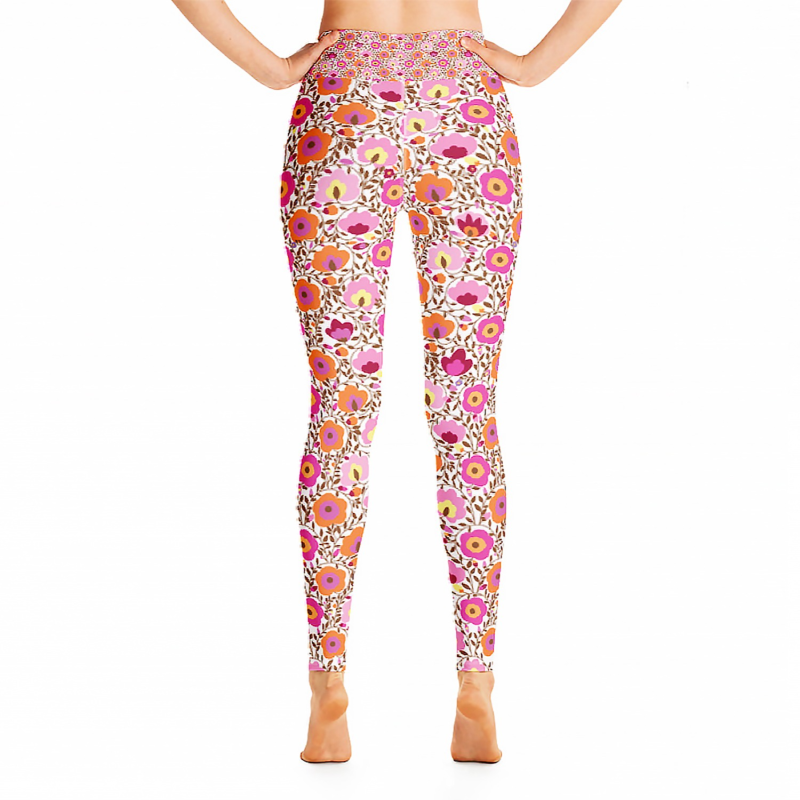 Thumbnail of High Waist Yoga Leggings In Land Of Flowers image