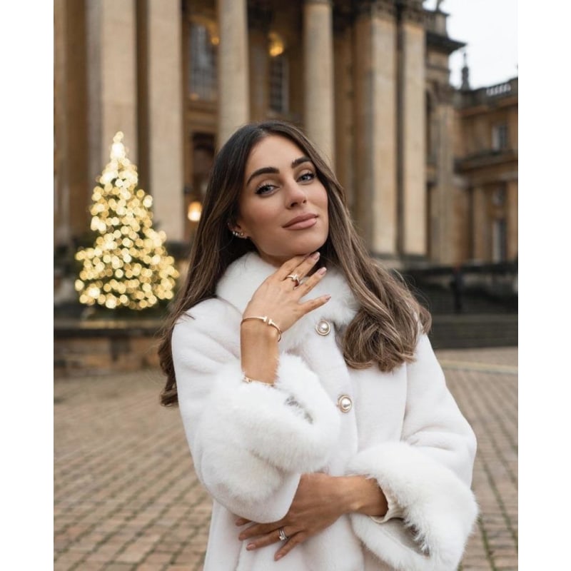 White fur deals teddy coat