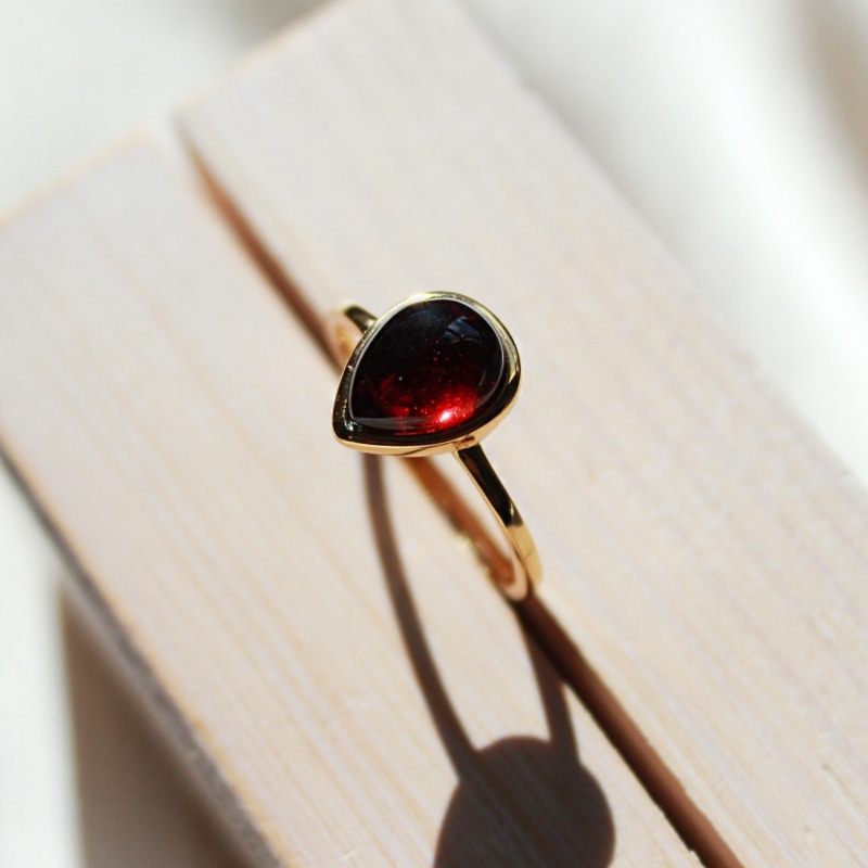 Thumbnail of Scarab Gold Vermeil Red Garnet Ring image