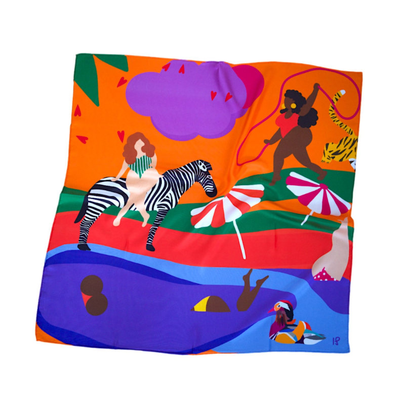 Thumbnail of Double Sided Silk Scarf - Cape Town image