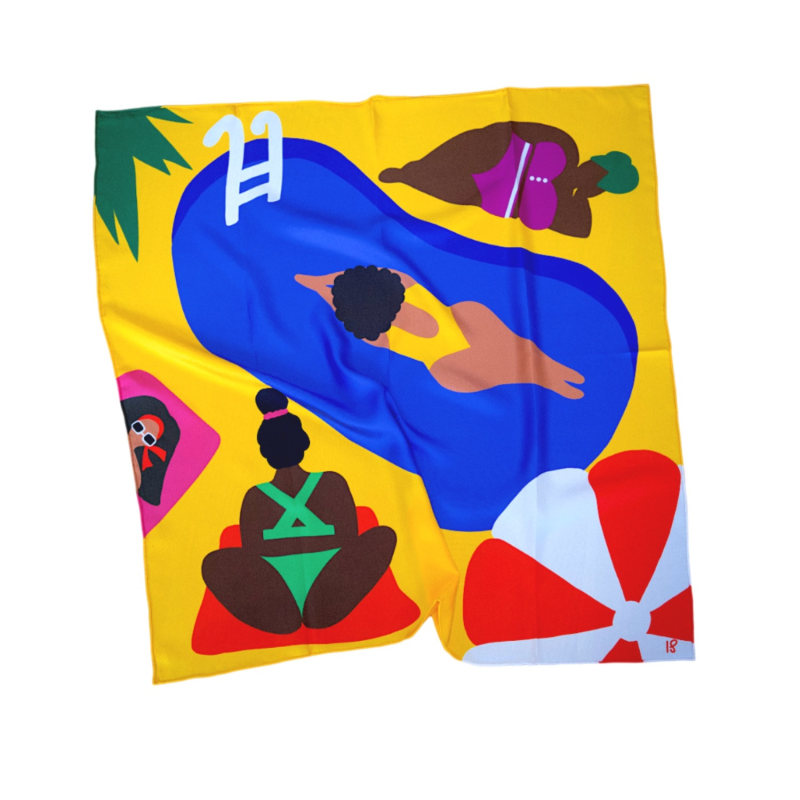 Thumbnail of Double Sided Silk Scarf - Rio De Janeiro image