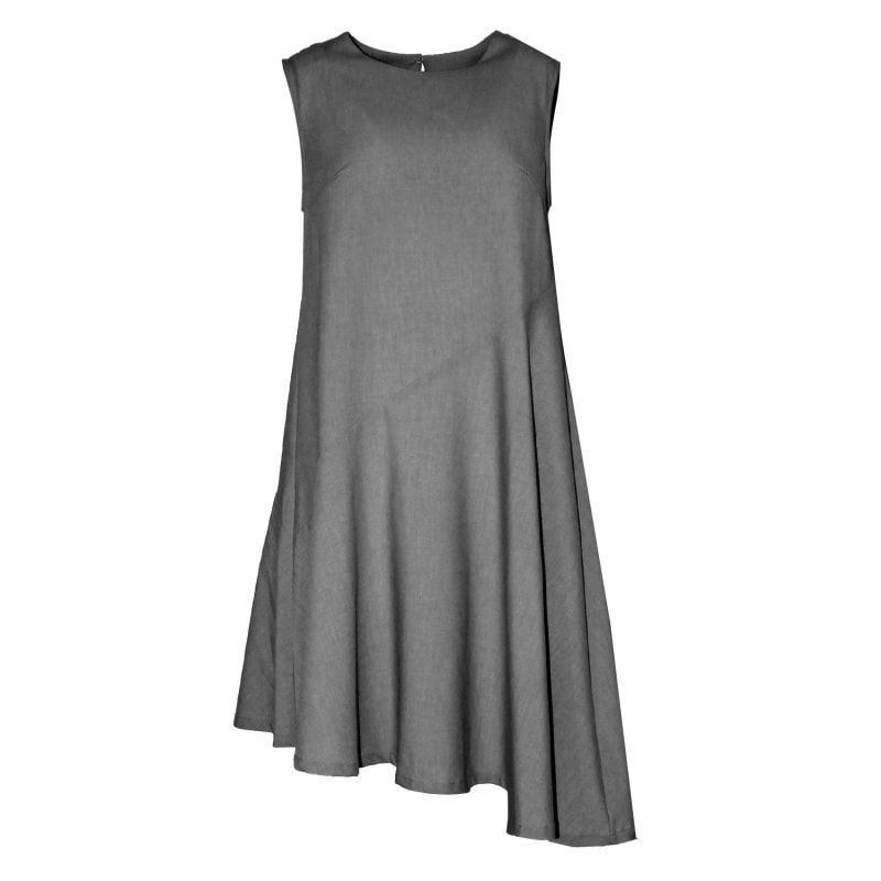 Thumbnail of Carson Asymmetric Sleeveless Dress In Shadow image