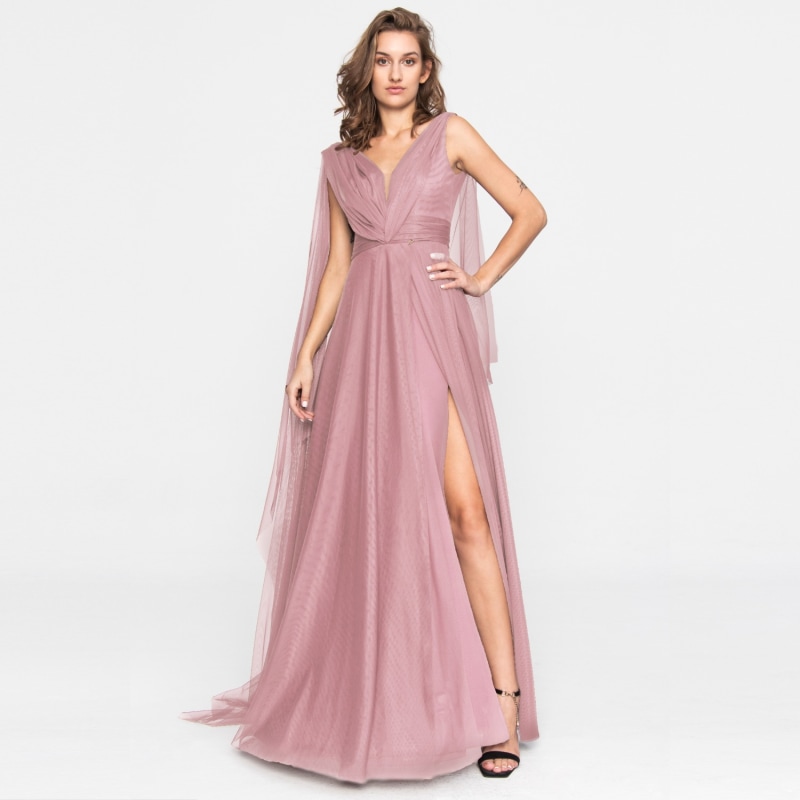 Thumbnail of Tulle Evening Gown Dusty Pink image