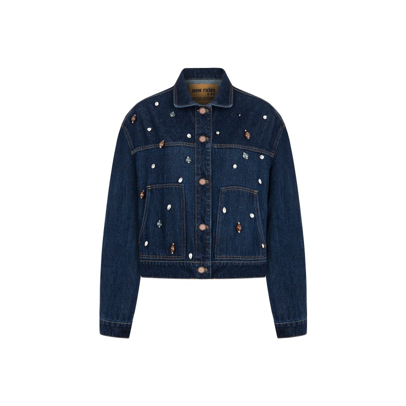 Thumbnail of Seashell Designed Jean Jacket image