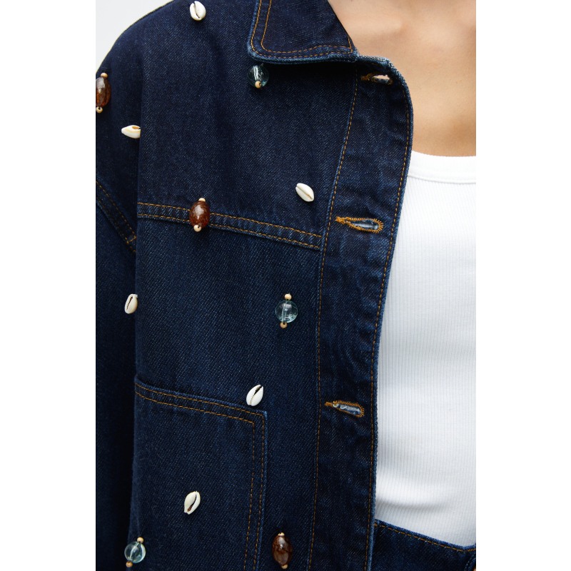 Thumbnail of Seashell Designed Jean Jacket image