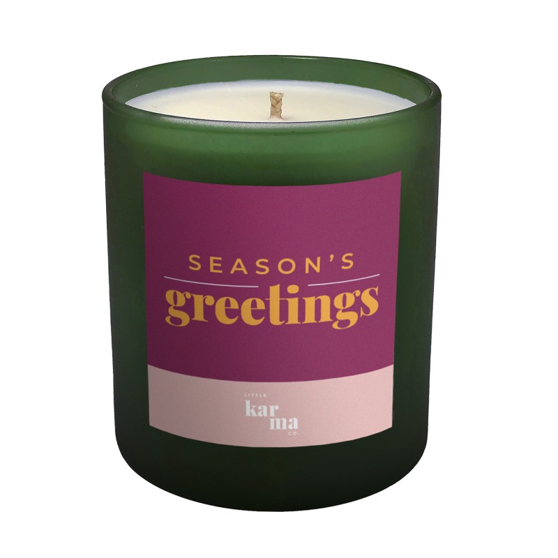 Thumbnail of Season's Greetings Candle - Twisted Lavender Large image