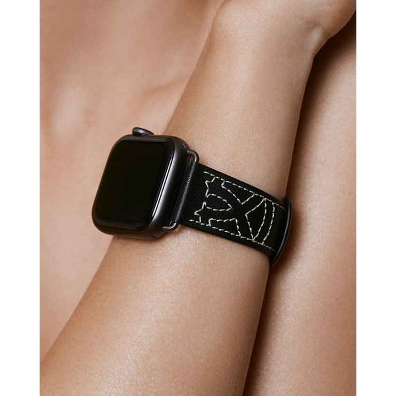 Chalonne Women's Sedona In Black - Leather Luxury Apple Watch Band