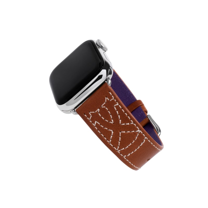 Soft leather apple watch band top