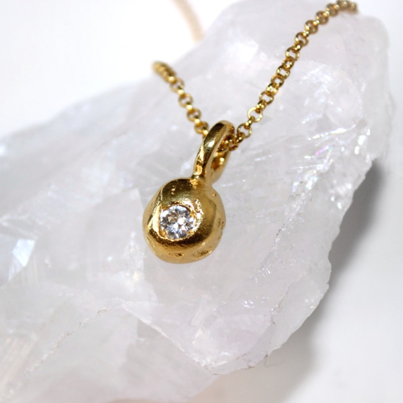 Thumbnail of Sentio White Sapphire Birthstone Necklace - Aries - April image