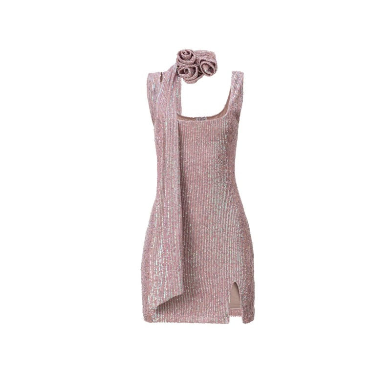 Thumbnail of Sequin-Embellished Minidress In Pink image