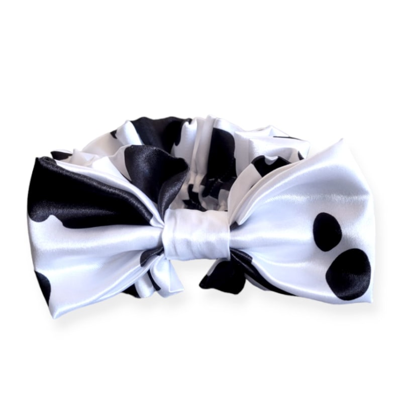 Thumbnail of Serena Scrunchie - Cow Print Black And White image