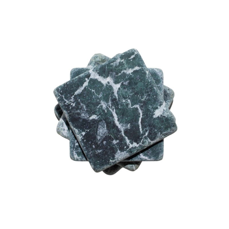 Thumbnail of Serpentine Marble Coaster Set image