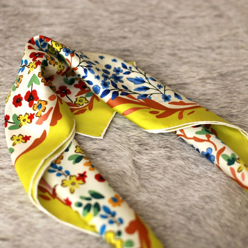 Thumbnail of Silk Bandana Of Yellow Garden image