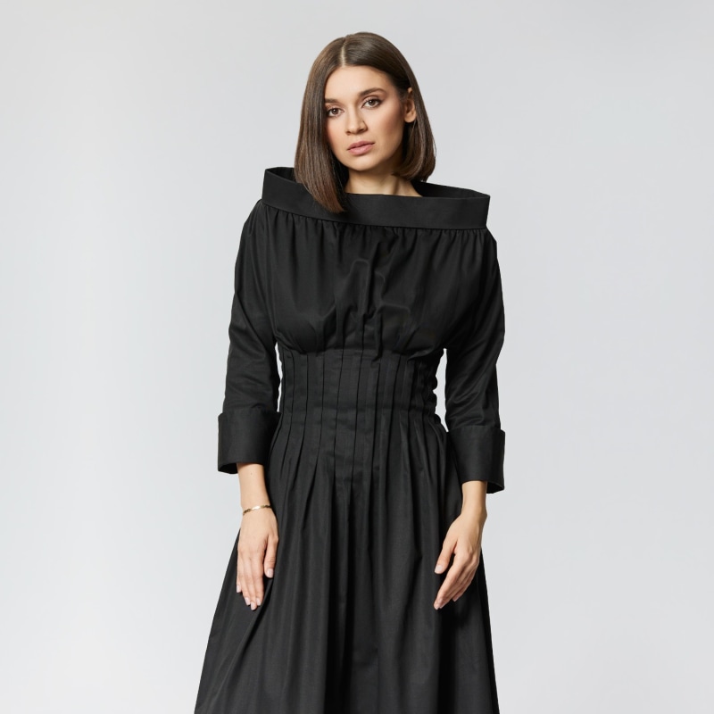 Thumbnail of Seya - Organic Cotton Long Dress In Black image