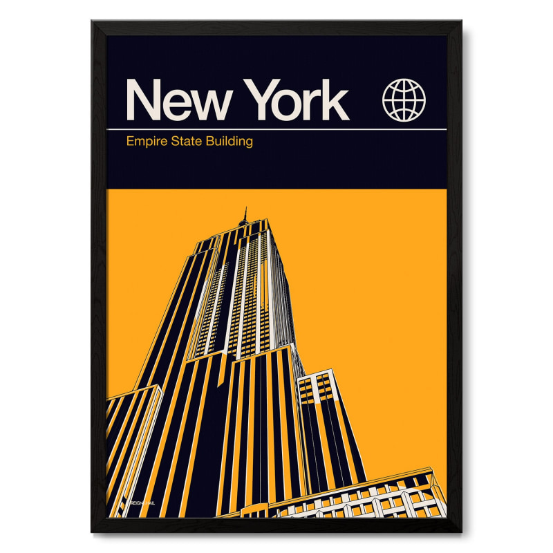 Thumbnail of New York Empire State Building Modernist Architectural Travel Poster image