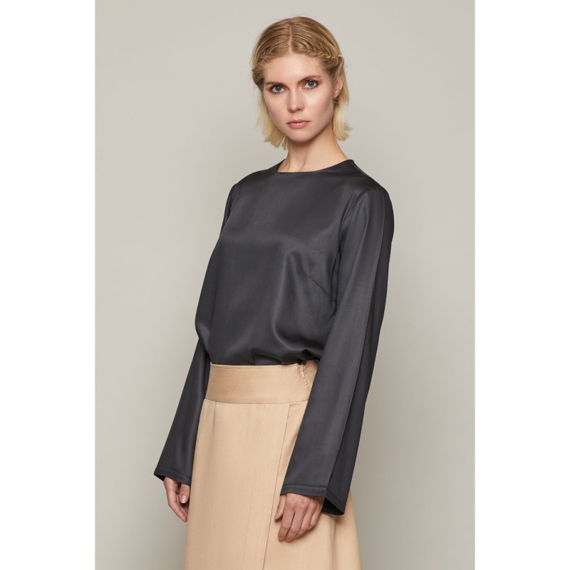 Thumbnail of Pamela Top In Black In Bamboo Silk image