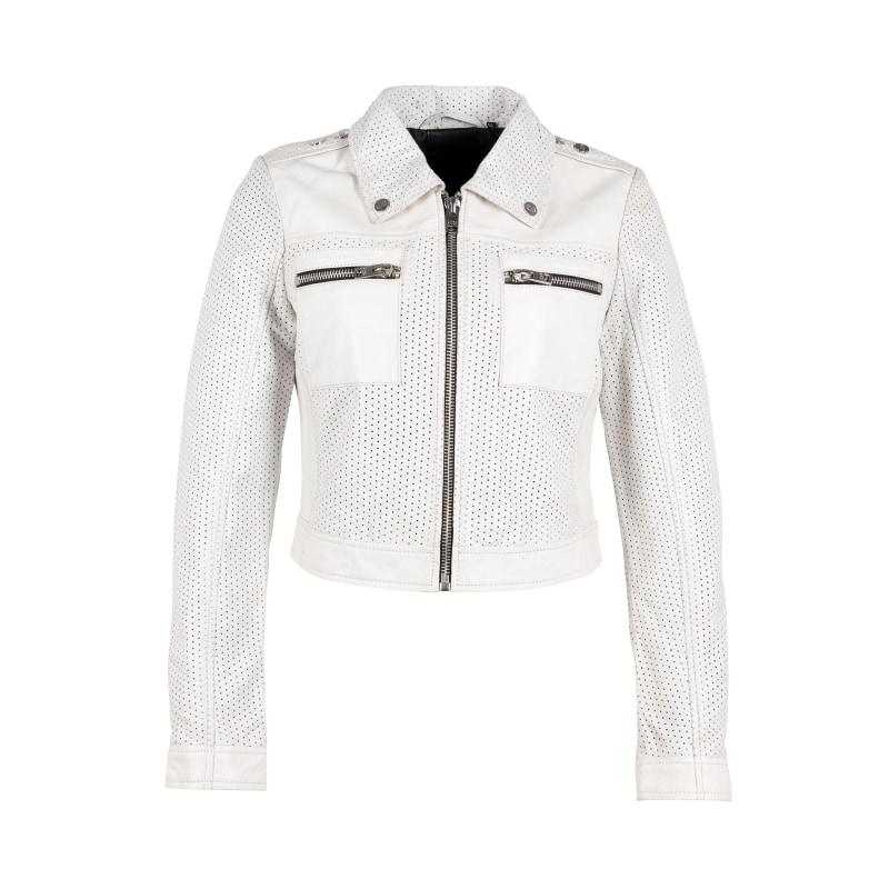 Thumbnail of Shala Rf Leather Jacket, White image