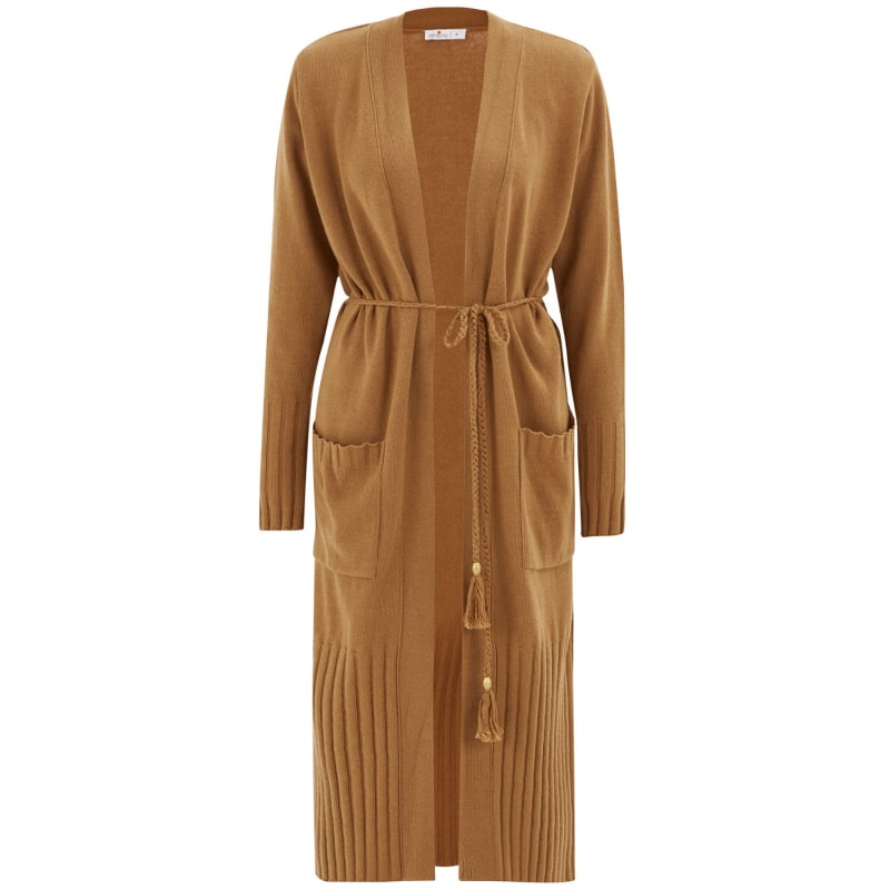 Belted maxi cardigan hot sale