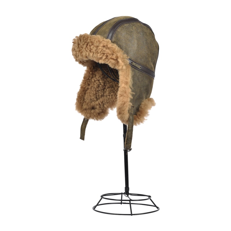 Thumbnail of Sheepskin Trapper Hat Antique Brown | Aviator By Owen Barry image