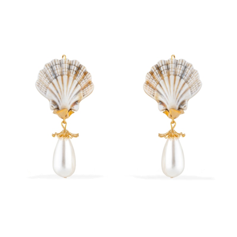 Thumbnail of Shell Pearl Earrings image