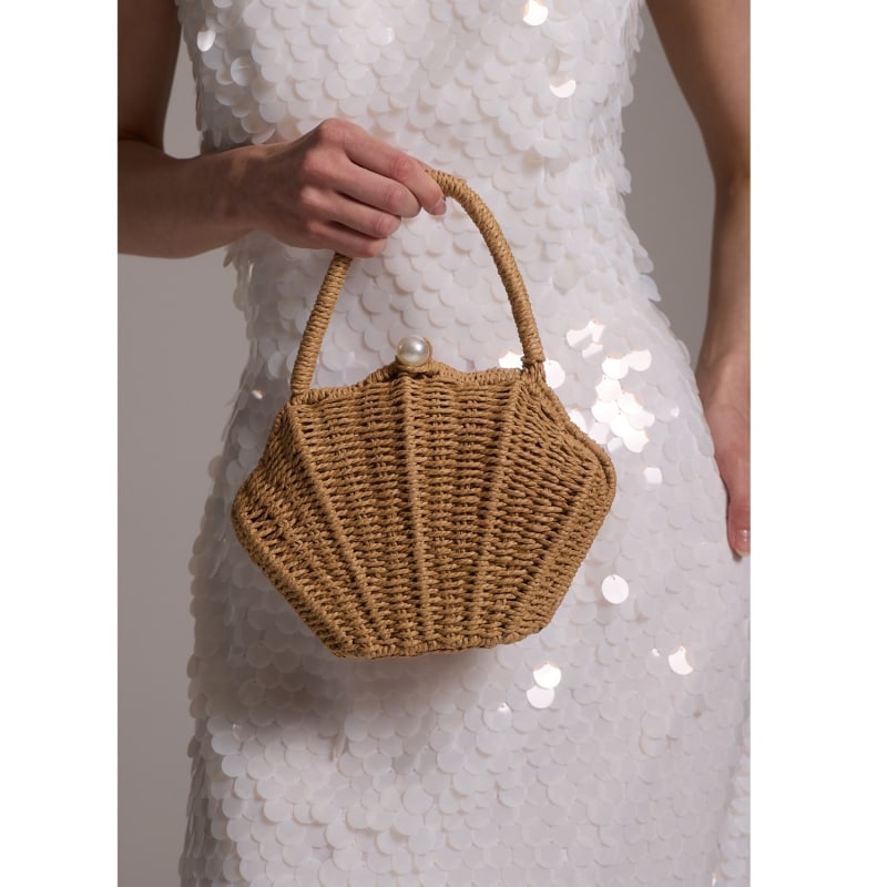 Shell straw bag deals