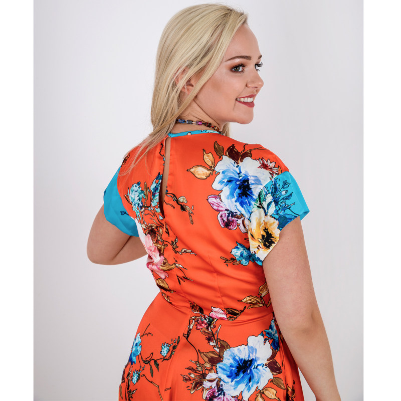 Thumbnail of Beverly Orange Jumpsuit In Floral Print image