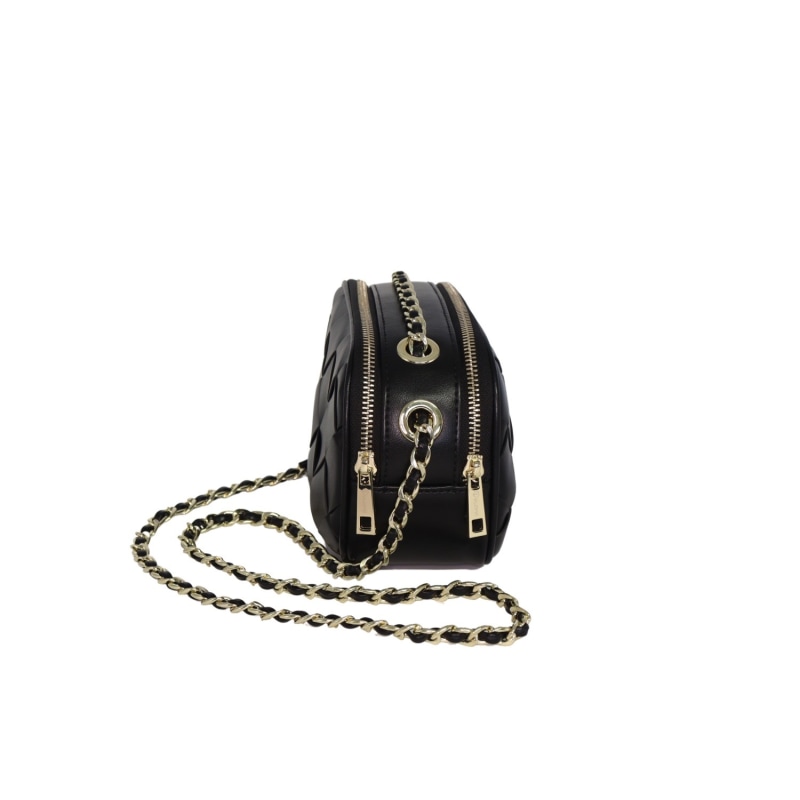 Thumbnail of Black Runway Leather Camera Bag Gold Hardware image