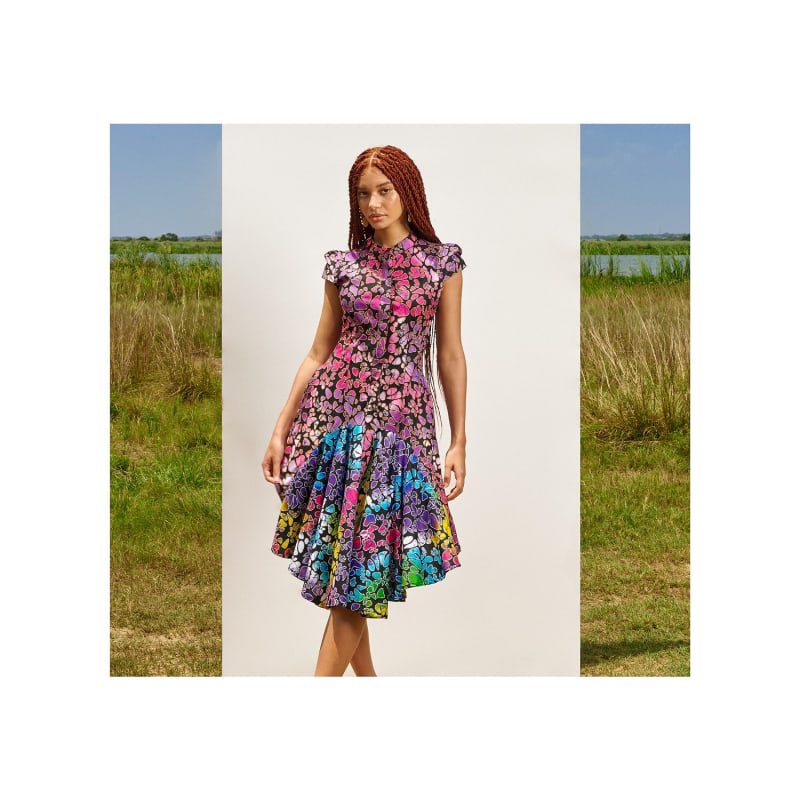 Thumbnail of Shirt Dress with Semi Yoke - Brown image