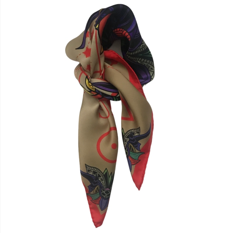 Thumbnail of Shishiza Leo Silk Satin Zodiac Scarf image