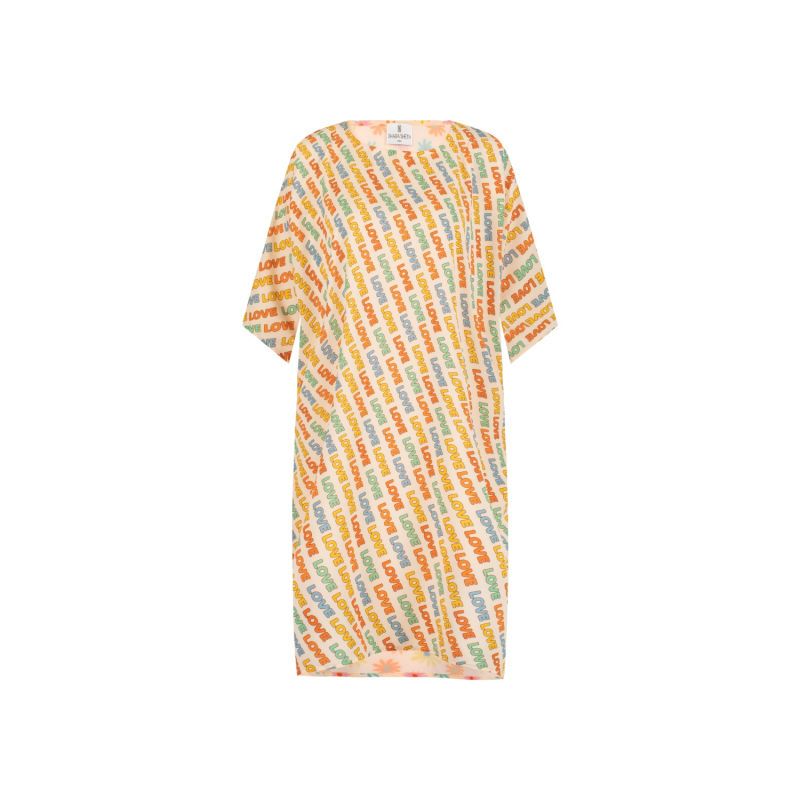 Thumbnail of Shore Retro Word Art Short Kaftan Dress image