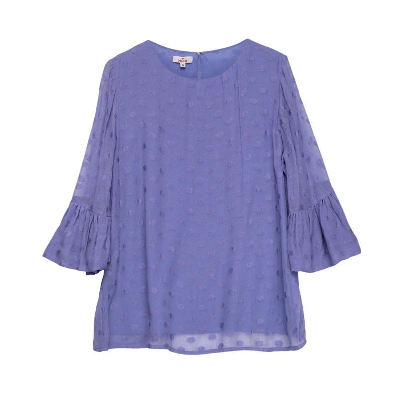 Purple short sleeve blouse hotsell