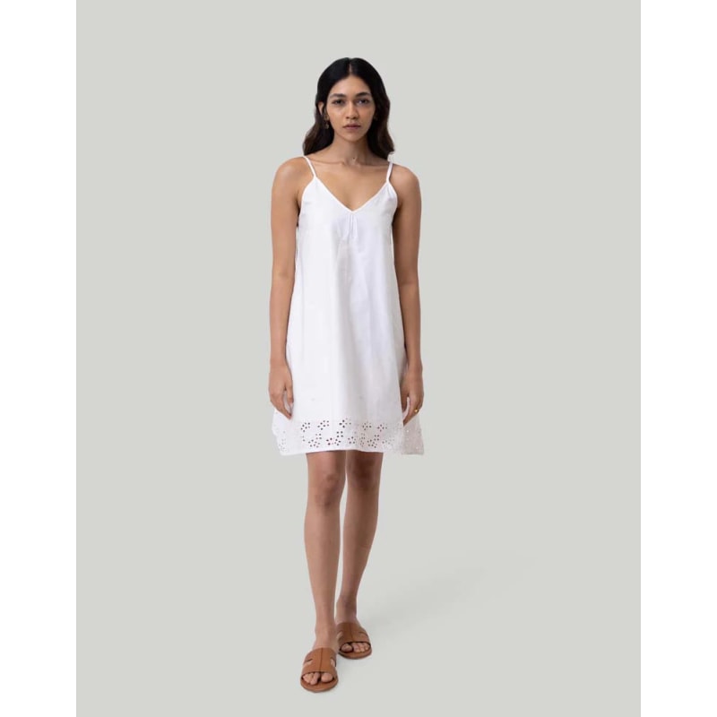 White tent cheap dress