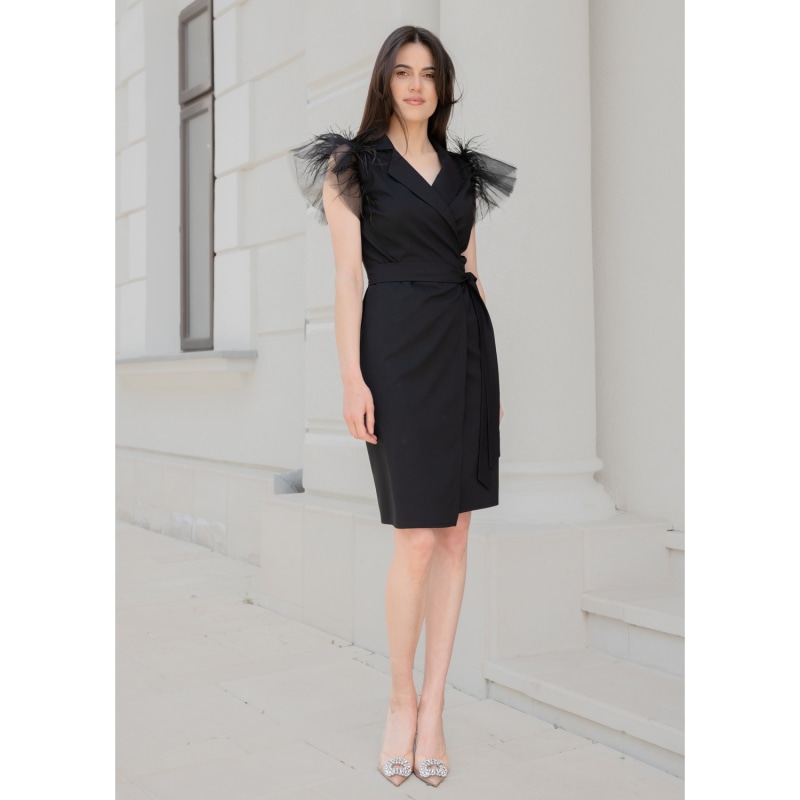 Short black blazer dress sales