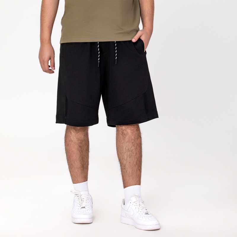 Shorts With Decorative Strings - Black | Smart and Joy Shorts With Decorative Strings - Black | Smart and Joy