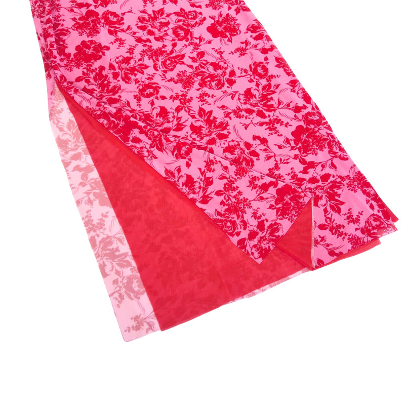 Thumbnail of Shoulder Pad Printed Mesh Dress In Red image