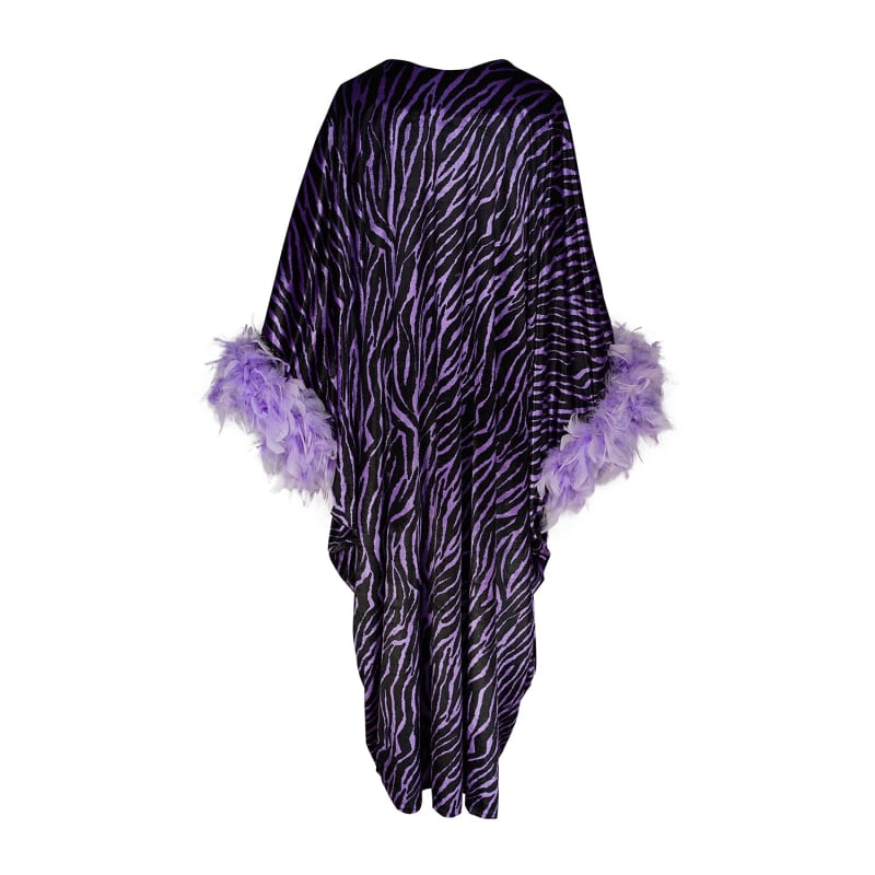 Thumbnail of Showgirls Feather Overcoat In Periwinkle image