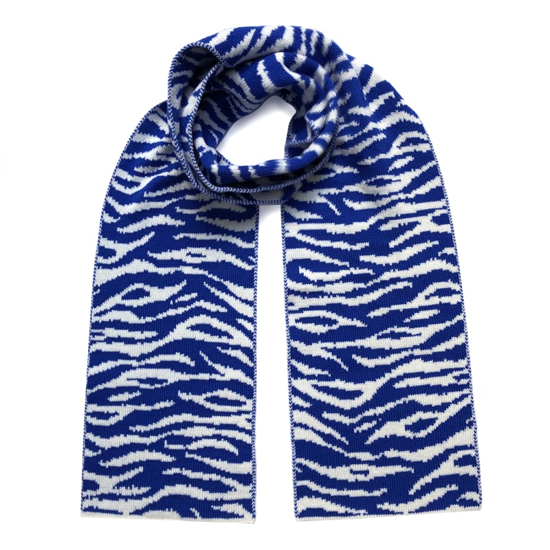 Thumbnail of Tiger Wool & Cashmere Scarf Electric Blue image