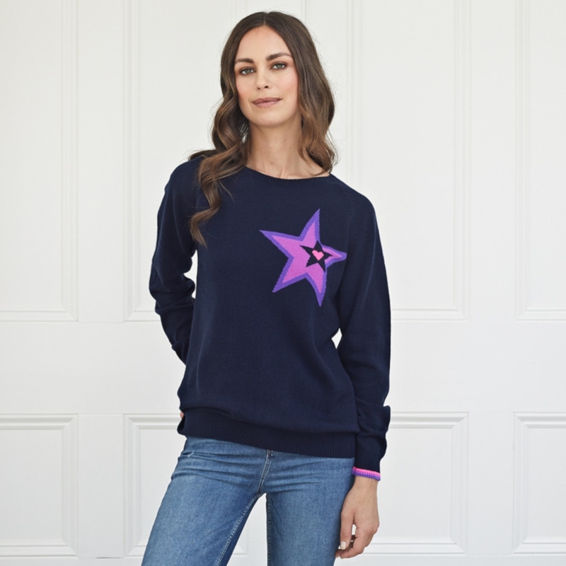 Star cashmere jumper top