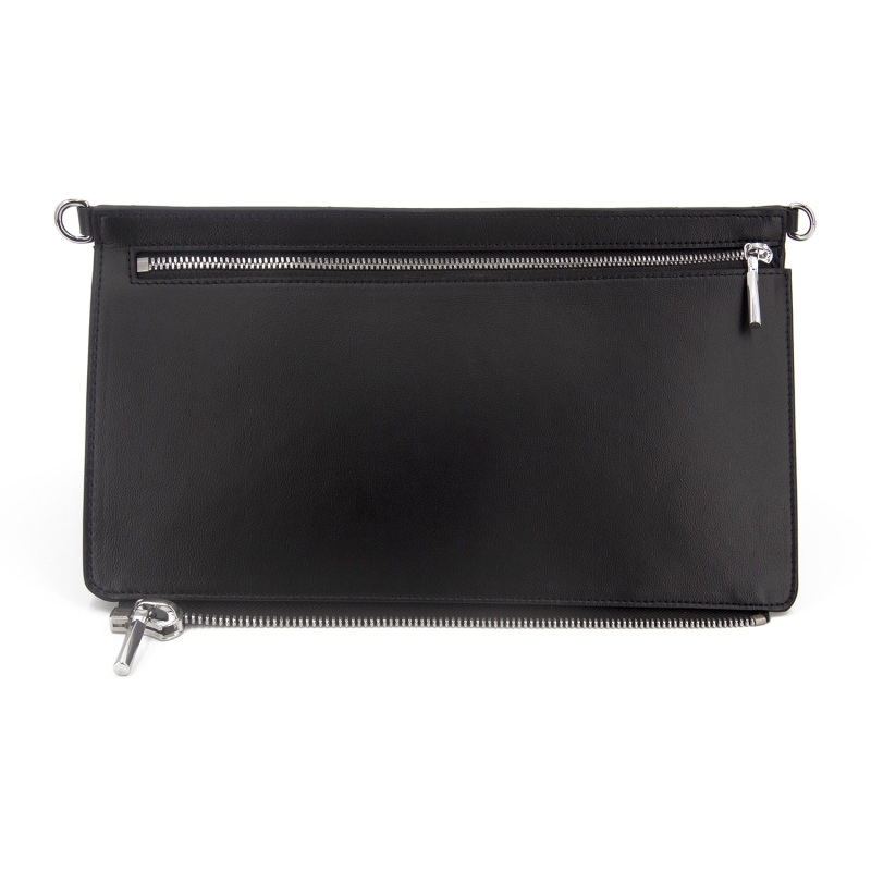 Thumbnail of Black Amsterdam Triangle Crossbody Bag/ Nickel Hardware image