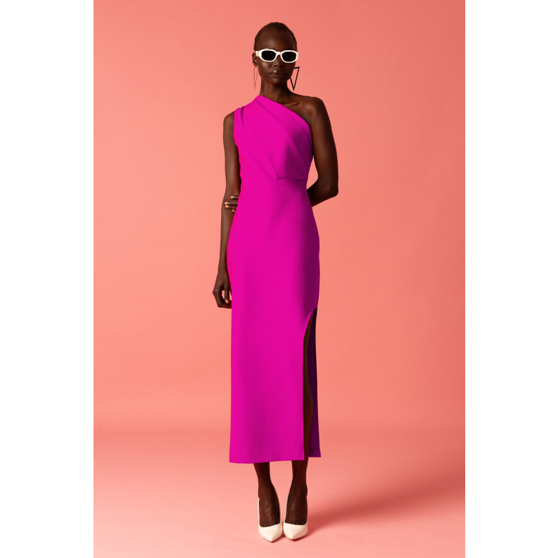 Thumbnail of Side Leg Cutout Gown In Magenta image