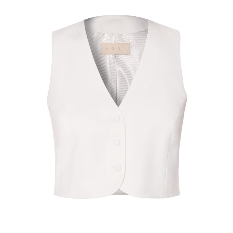 Thumbnail of Sienna Aesthetic White Short Suit Vest image
