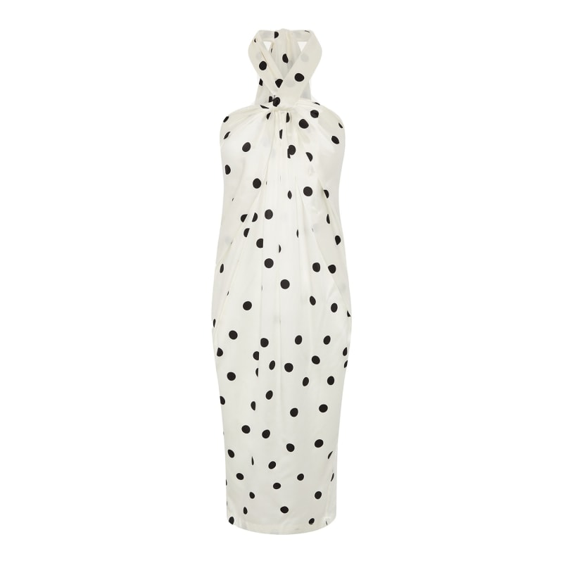 Polka dot discount bandeau dress