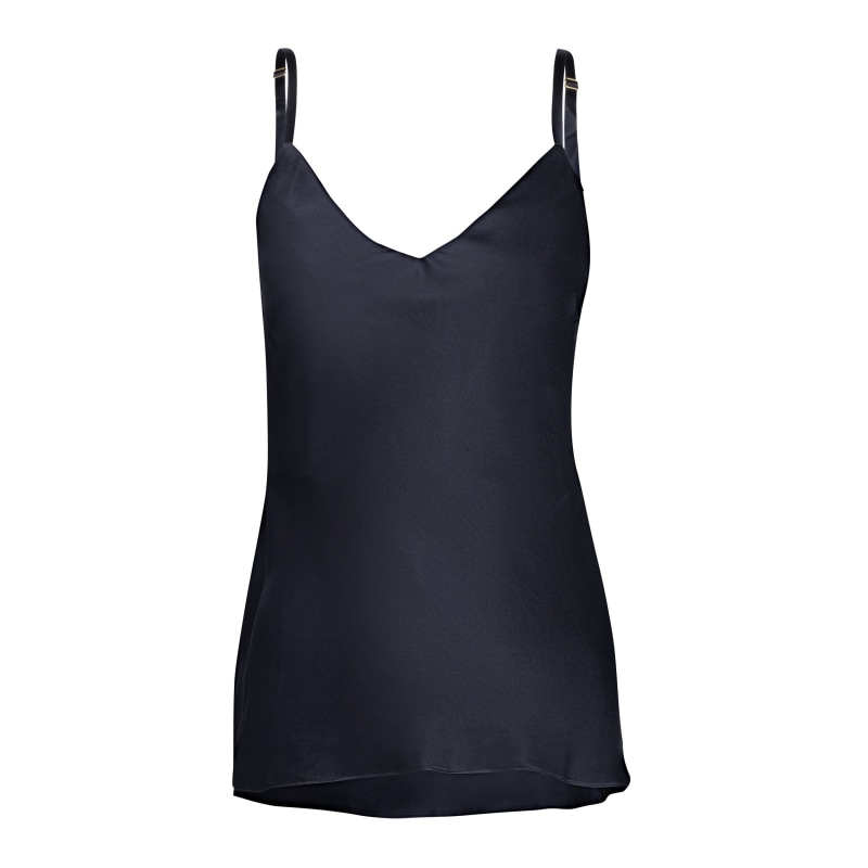 Black Silk Camisole Top