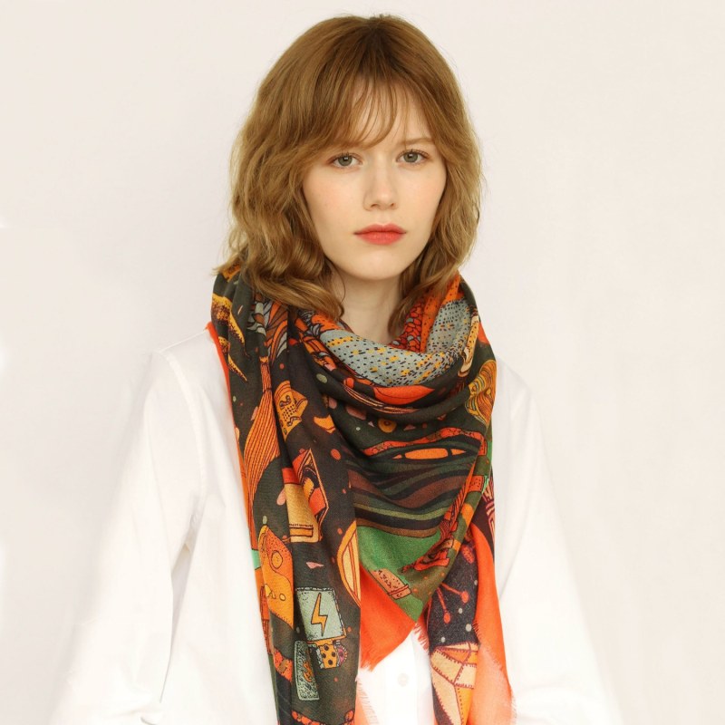 Thumbnail of Silk Cashmere Little Fox Scarf image