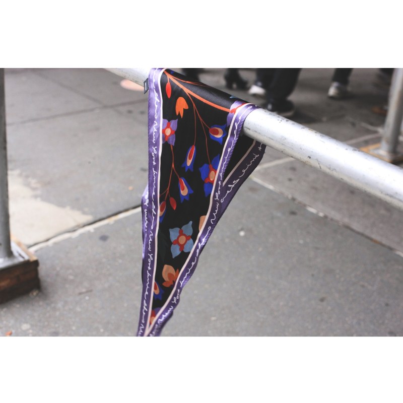 Thumbnail of Silk Diamond Scarf Of Purple Garden image