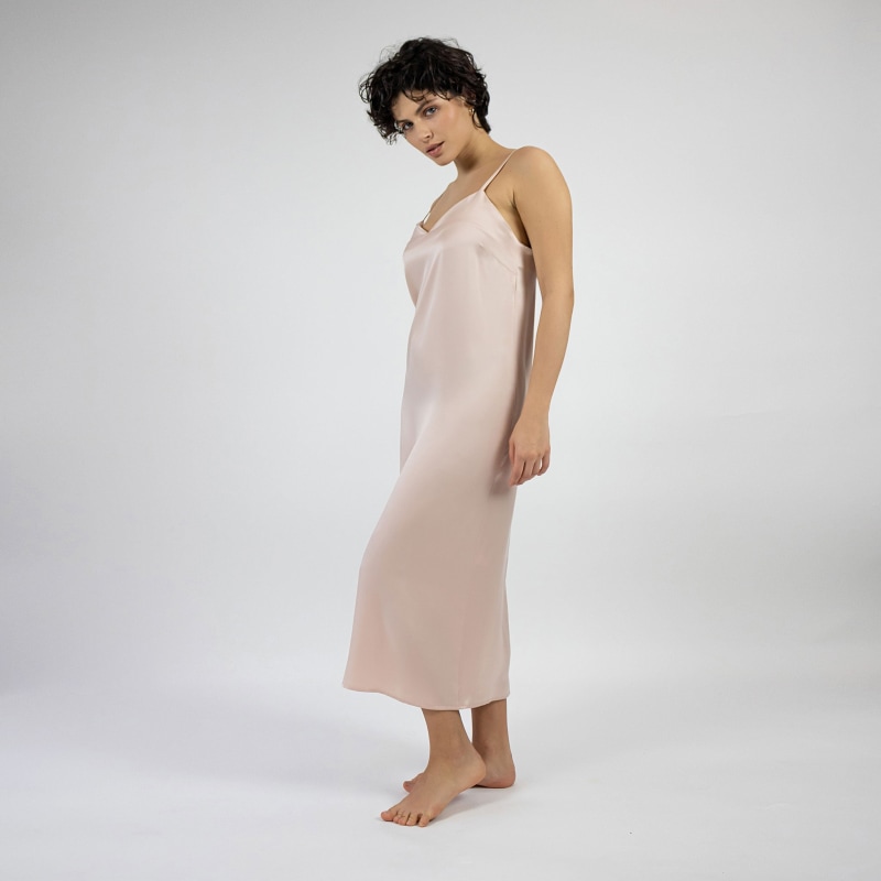 Thumbnail of Silk Dreamscape Long Slip Dress Transcendent Pink image